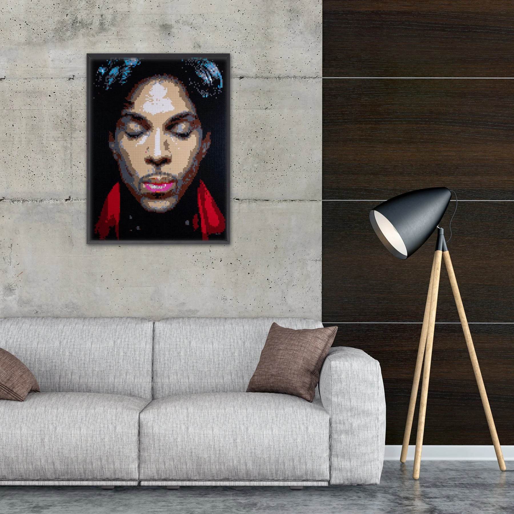 Jimi Hendrix Purple Haze Art Portrait inspired by LEGO® — BRIAN HANNA